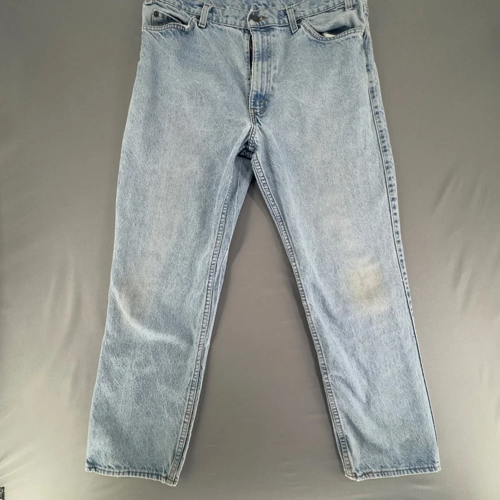 Vintage 80s Levis 40840 Brown Tab Jeans Made In USA Mens 37x31 Tag 38 Leather